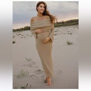 Elegant Strapless Tan Dress